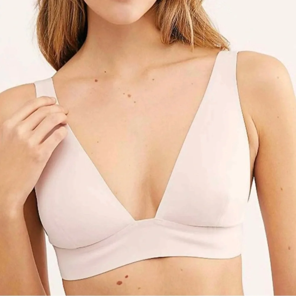 Free People Intimates Comfort Straps Light Pink Bra Size L